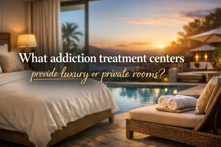 What addiction treatment centers provide luxury or private rooms