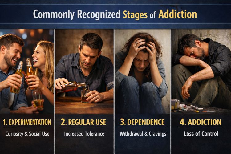 Commonly Recognized Stages of Addiction