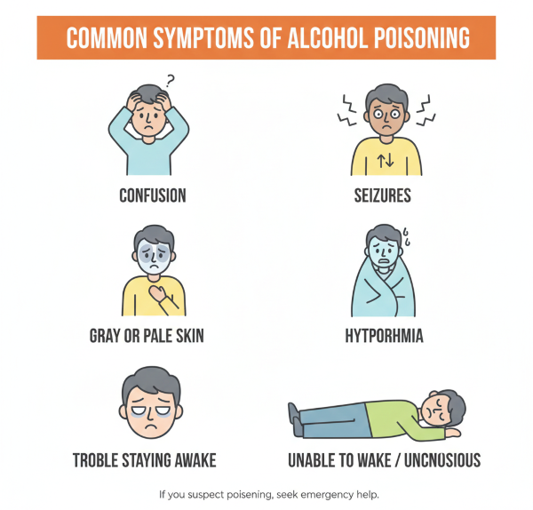 symptoms of alcohol poisoning