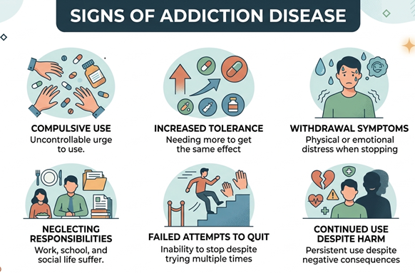 sign of Addiction Disease