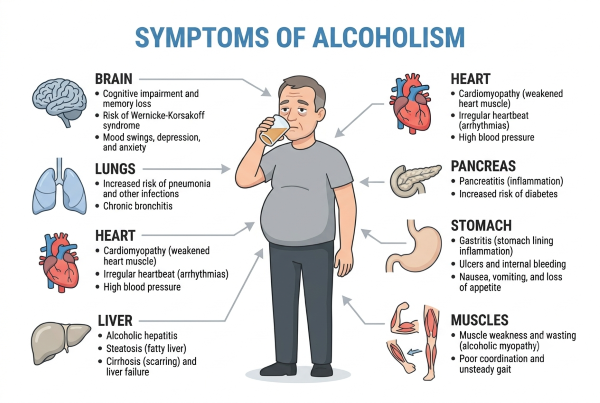 Symtoms of alcohol