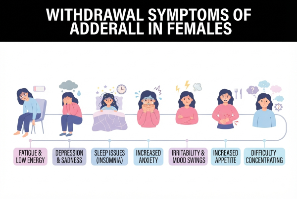Withdrawal symptoms of Adderall in Females